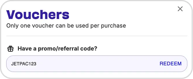 Referral checkout preview
